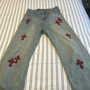 Chrome Hearts Style Jeans